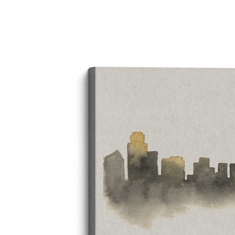 Chicago Skyline Fade, Toile tendue, H 12 po x l 18 po, Toile tendue