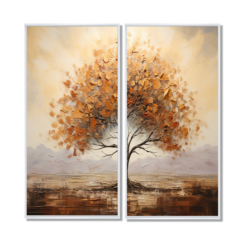 Arbre sauvage d'Afrique, art floral, art mural africain, 20" H x 24" W, Impression encadrée flottante, White