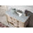 48" Freestanding Solid Wood White-Washed Single Bathroom Vanity with Carrara White Marble Top