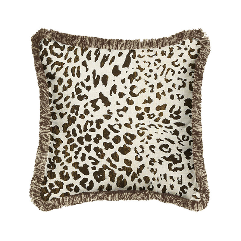Fringed Outdoor Throw Pillow