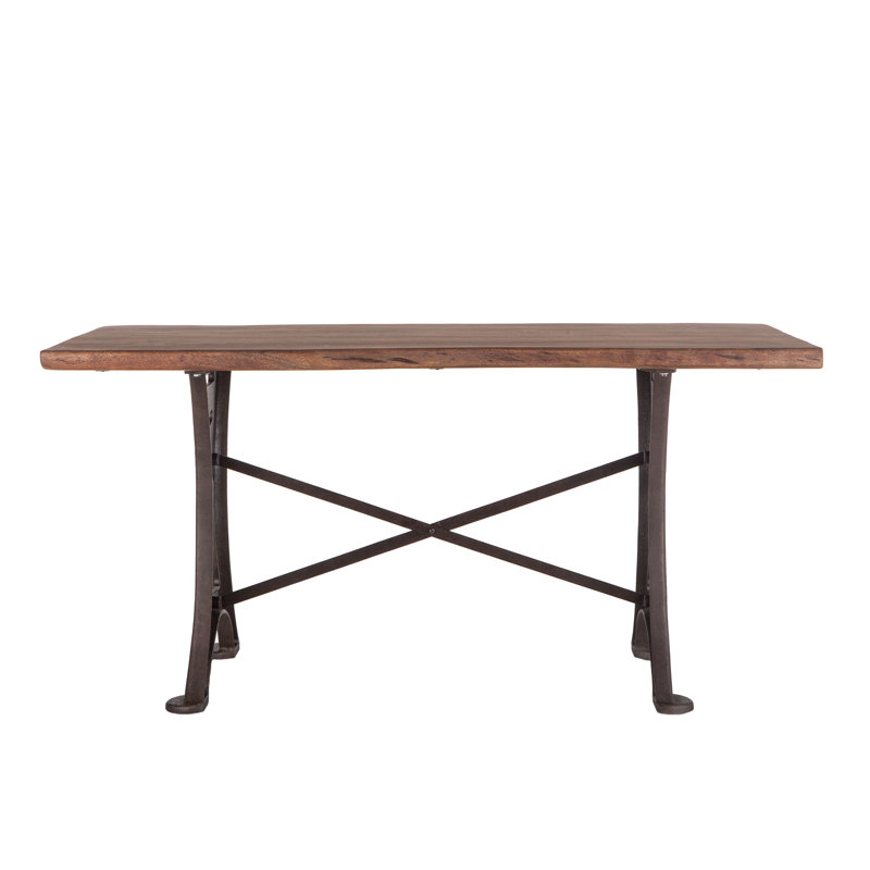 Organic Forge Solid Wood Dining Table, Natural Walnut, 36" H x 72" L x 36" W