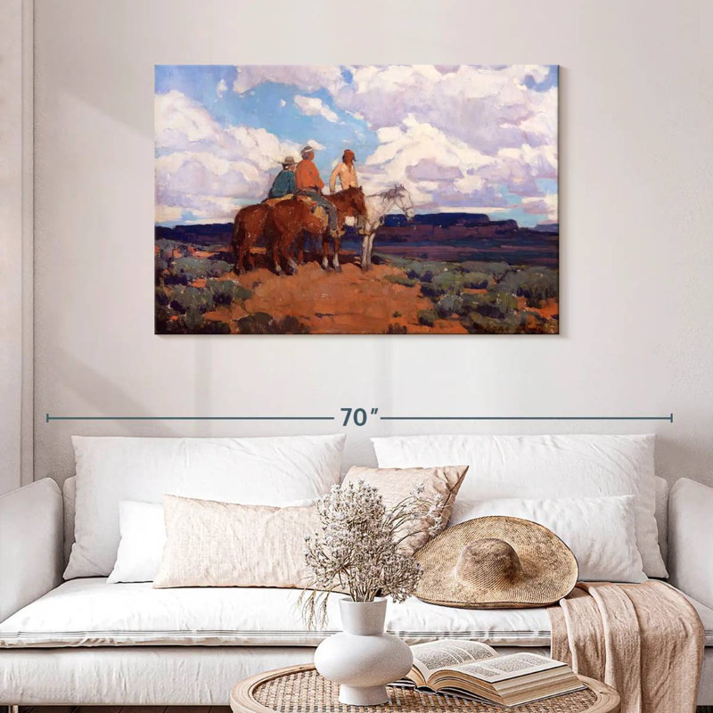 Lelar Navajo Riders, H 30 po x l 45 po