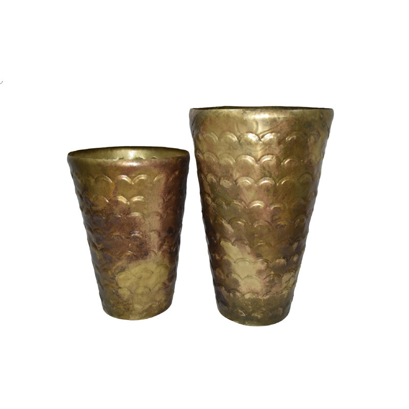 Daventry 2 - Piece Planters Old Brass Finish