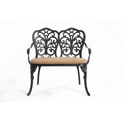 Cast Aluminium Bench With Cushion