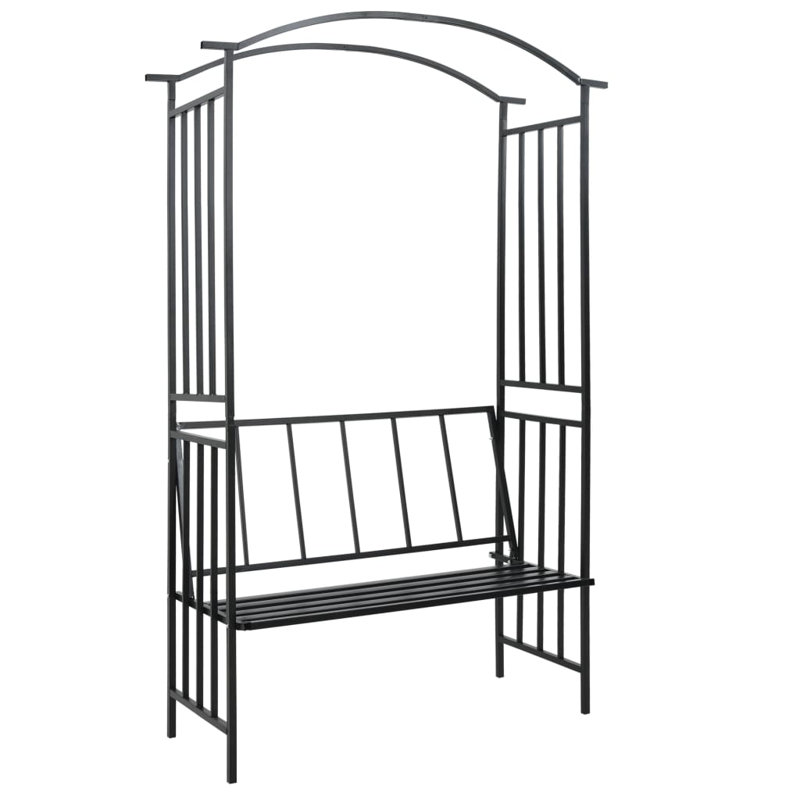 Arche de jardin en fer noir