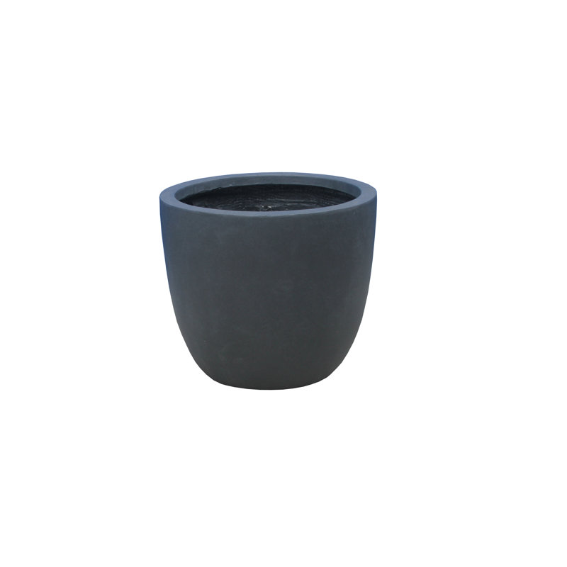 Pot à fleurs en béton Karola, Gris anthracite, H 12 po x l 14 po x P 14 po