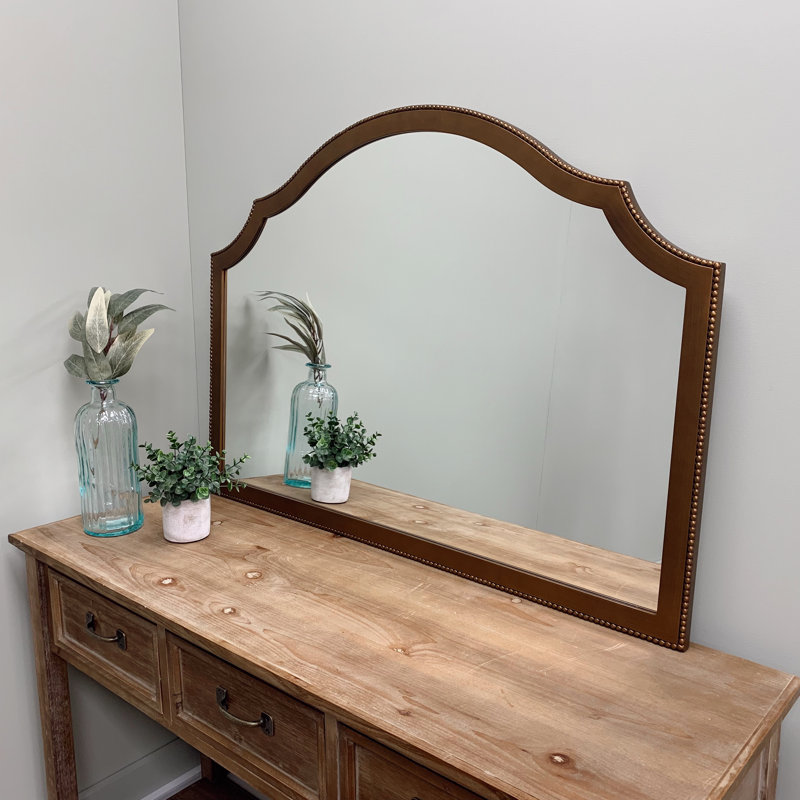 Miroir pleine grandeur Couran, 27,38 po x 38,38 po, Bronze d'automne