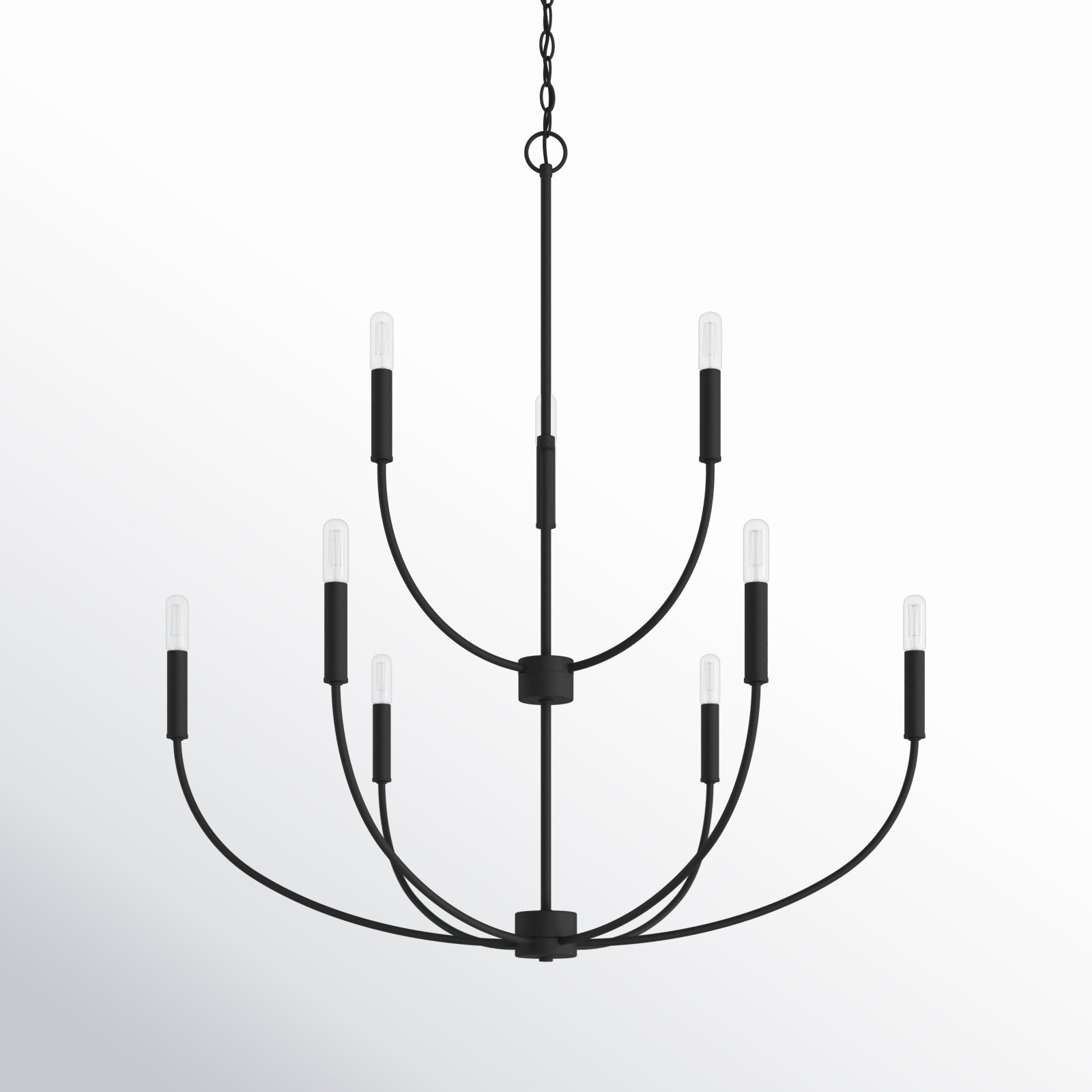 Kendrey 9-Light Chandelier, Midnight Black