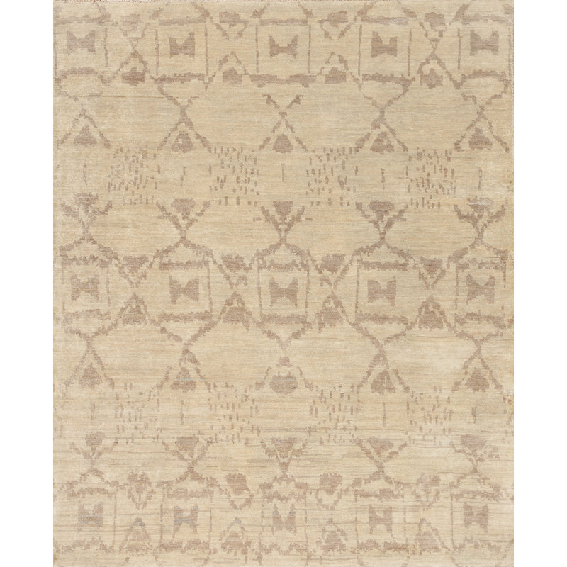Vogue Hand Knotted Wool Area Rug, Rectangle 4' x 6'