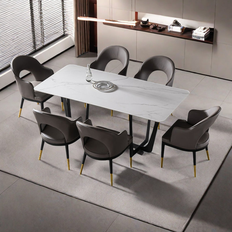 Ensemble de salle à manger rectangulaire moderne et minimaliste, H 29,5 po x L 55,1 po x l 31,4 po
