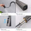 Robinet de cuisine 0ontZ Modern Gunmetal, robinet d'évier de cuisine à 3 fonctions à grande arche avec voie d'eau sans plomb, robinet mélangeur eau chaude et froide à poignée simple avec douchette extractible-131182378
