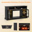 Meuble télé avec foyer et télécommandes et armoires de rangement pour thermostat -890970704