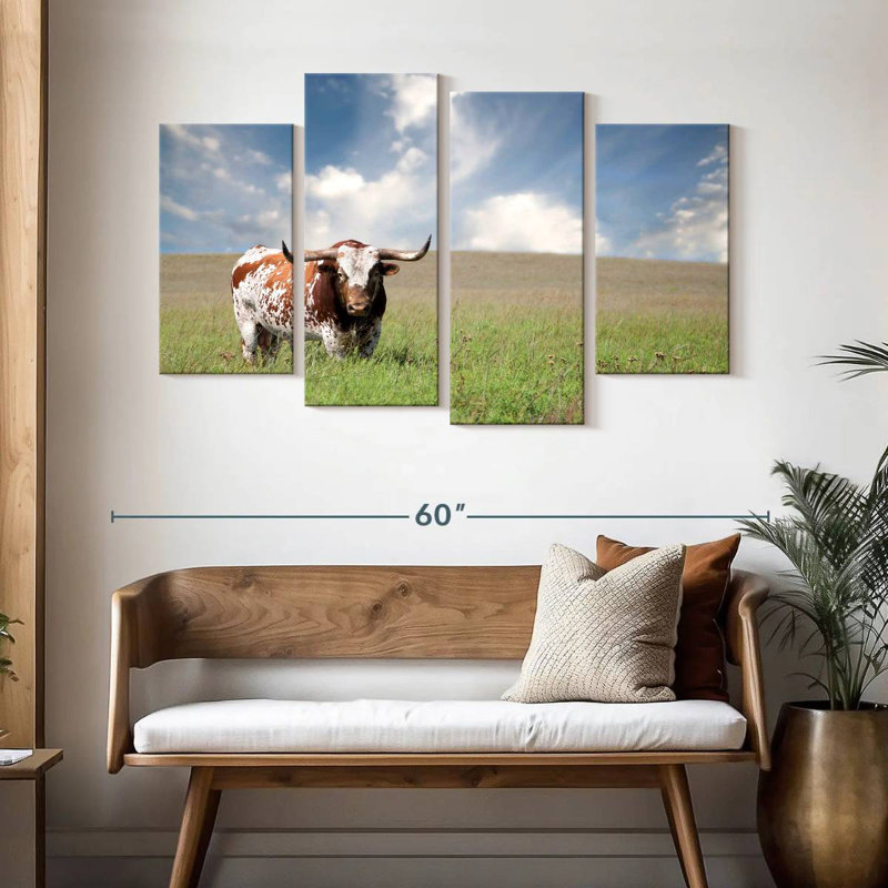 Brampt Oklahoman Texas Longhorn, 32" H x 52" W