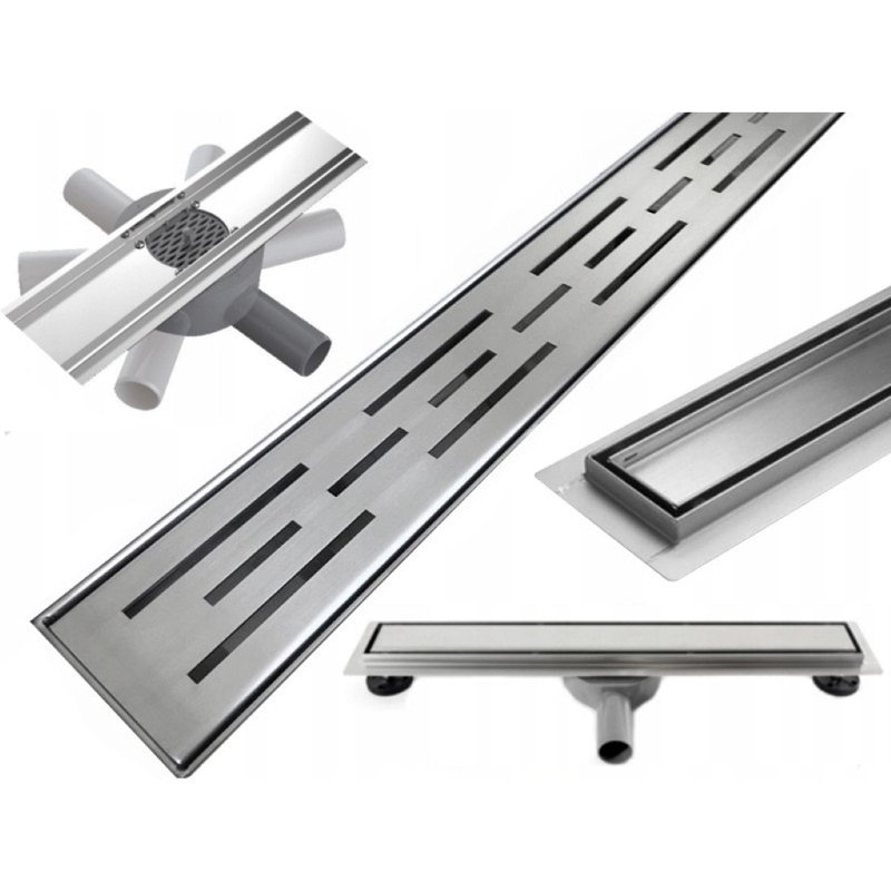 Calvillo Linear Grid Waste Shower Drain, 100cm H x 104cm W x 5.2cm D