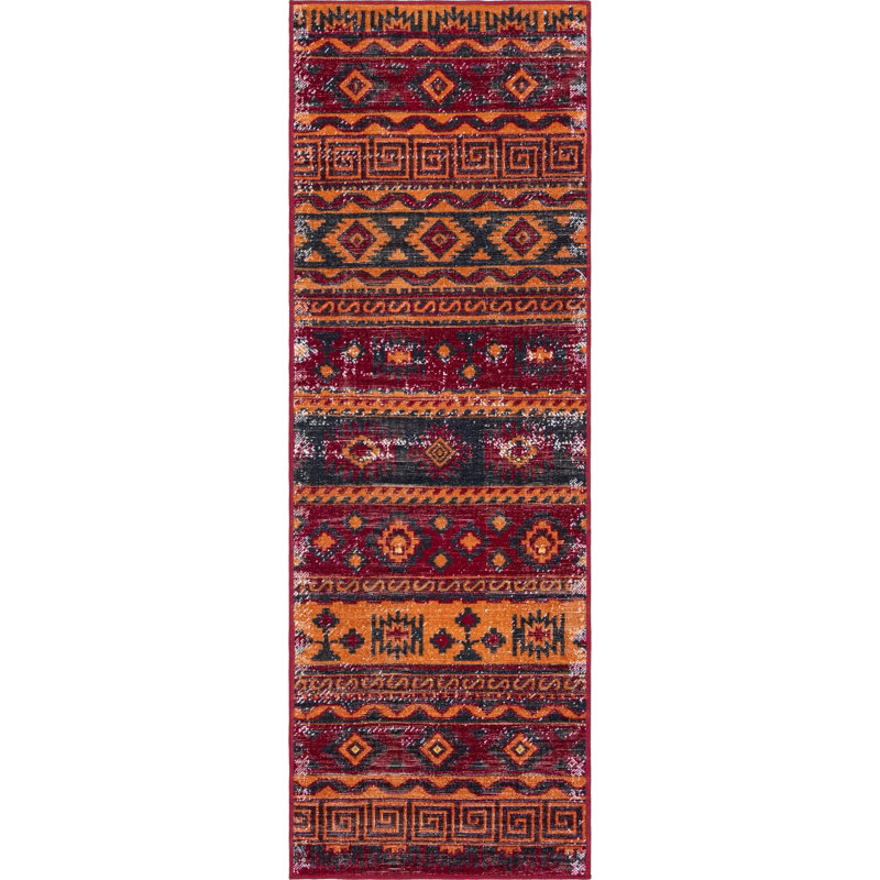 Geometric Indoor Rug, Runner 2' x 6'1"