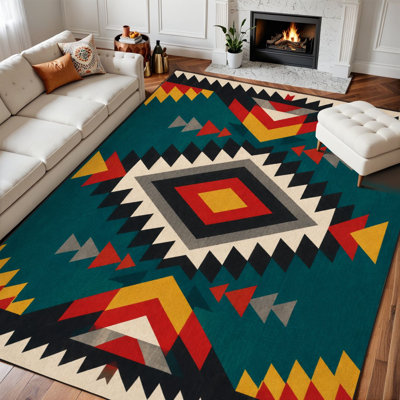 Faux Fur Abstract Rug