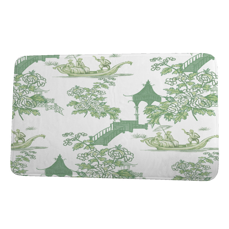 Tapis de bain Aljawhara, l 24 po x L 36 po, Vert