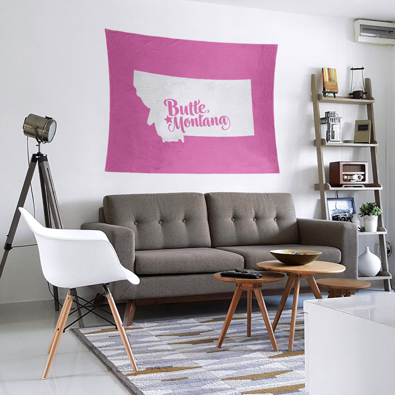 Tapisserie Butte Montana, H 51 po x l 60 po, Rose