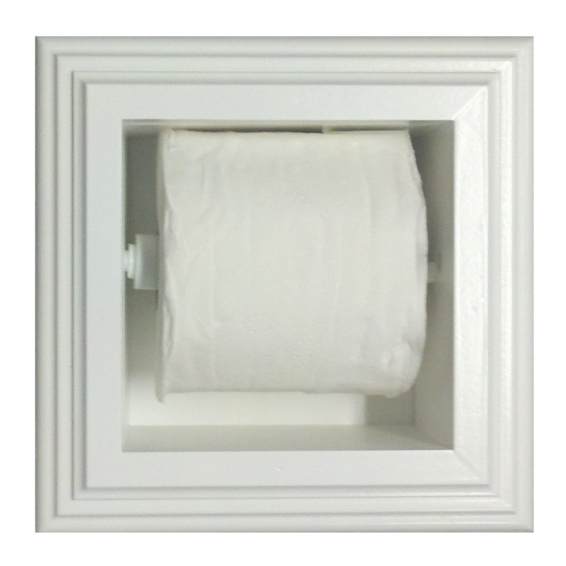 Porte-papier hygiénique encastré Tracy, Blanc