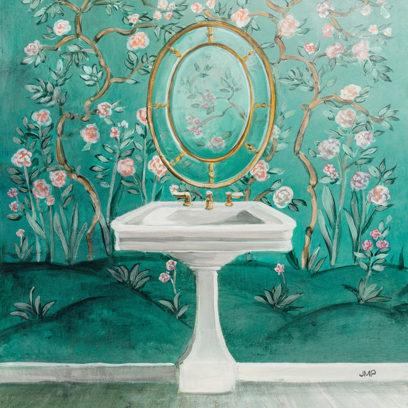 Chinoiserie Bath I Sq, H 20 po x l 20 po