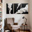 Abstrait nuage qui coule sur fond, ensemble de 3 impressions sur toile-1119489118