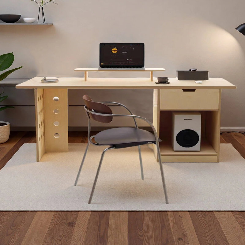 Bureau moderne et minimaliste, H 29,53 po x l 78,74 po x P 25,59 po