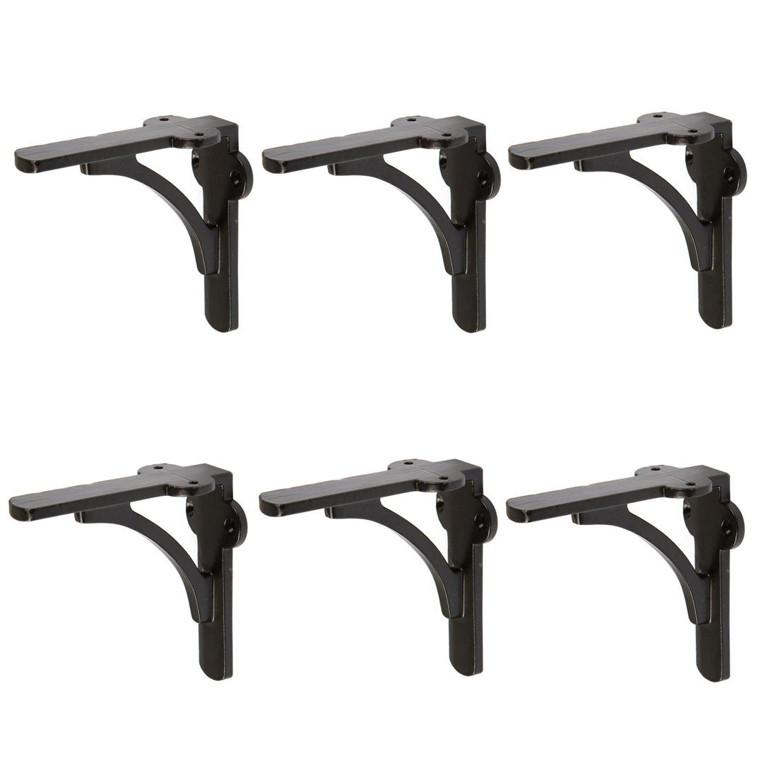 Hammer & Tongs - Curved Iron Shelf Bracket - D100mm - Black
