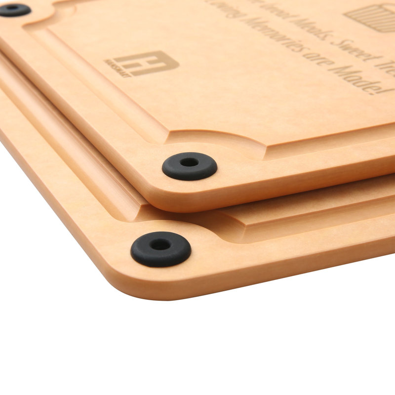2-Pc. Eco-Friendly Composite Reversible Cutting Board Medium&Large Set With Handles, Mom