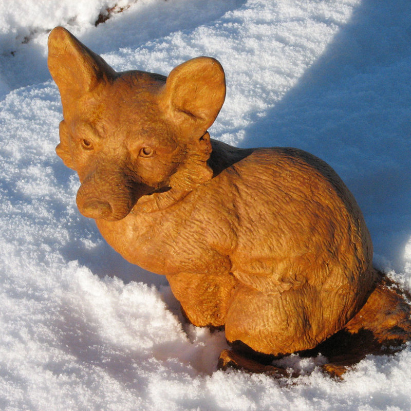 Statue de renard, Terra Cotta