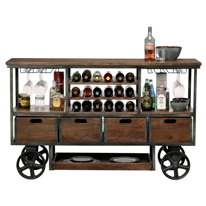 Budge Solid Wood Bar Cabinet