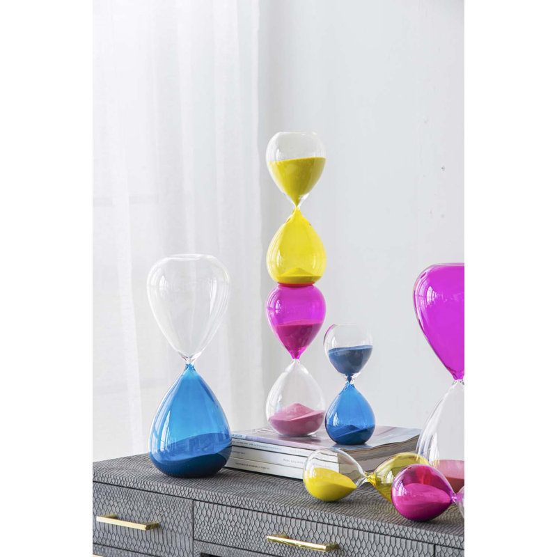 Campanella Hourglass, 14.2" H x 5.3" W x 5.3" D, Yellow