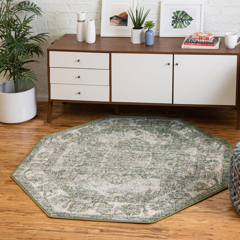 Alresford Oriental Indoor Rug, Octagon 5'1" x 5'1"