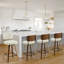 Swivel Bar Stools & Counter Stools Walnut Bentwood & Faux Leather-1487600009-1498450226