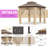 13' X 13' Pop Up Gazebo Hexagonal Outdoor Canopy Shelter Instant Patio Gazebo Tent With Mesh Netting-109762851