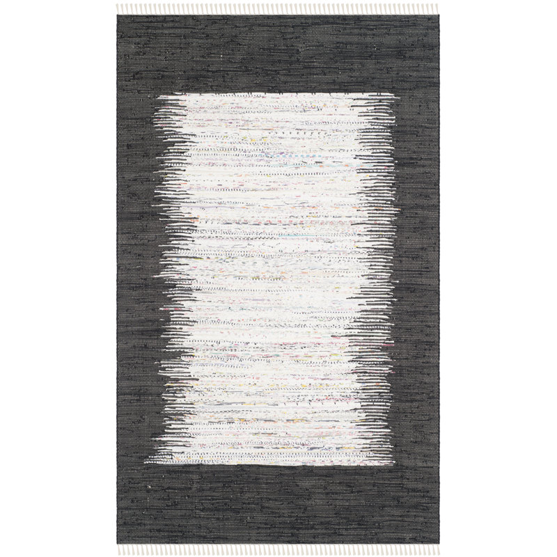 Ceniceros Abstract Cotton Hand Woven Area Rug, Rectangle 152 x 244 cm