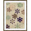 Asian Woodblock Snowflakes Framed