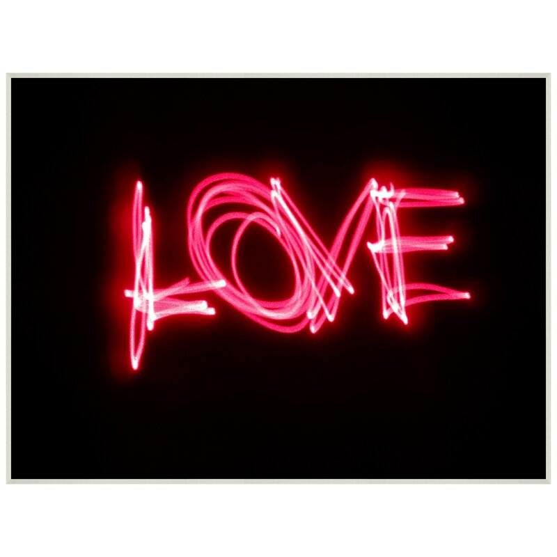'Love' Framed Graphic Art Print: Valentines Day Wall Decor
