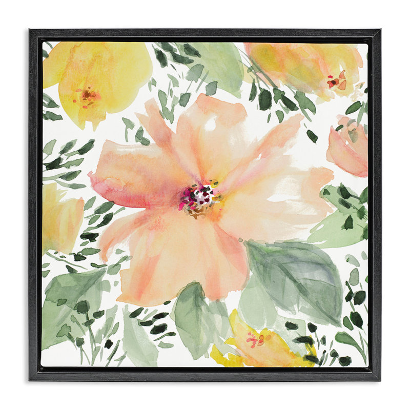 «Birds Eye Flowers», art mural encadré par Lanie Loreth, Noir, H 18 po x l 18 po