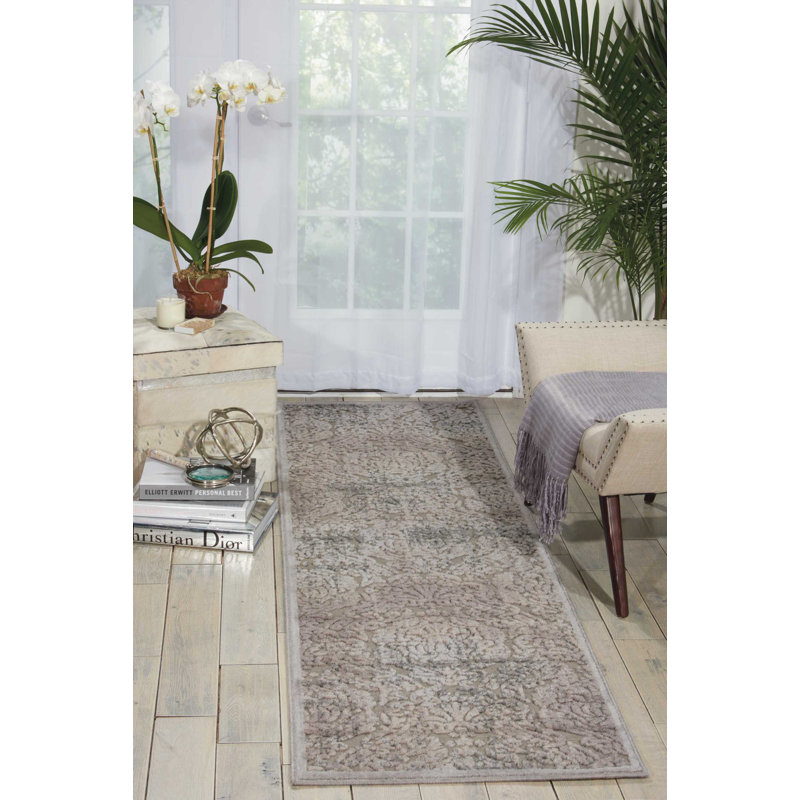 Tapis gris Marty, Tapis de couloir 2 pi 3 po x 8 pi