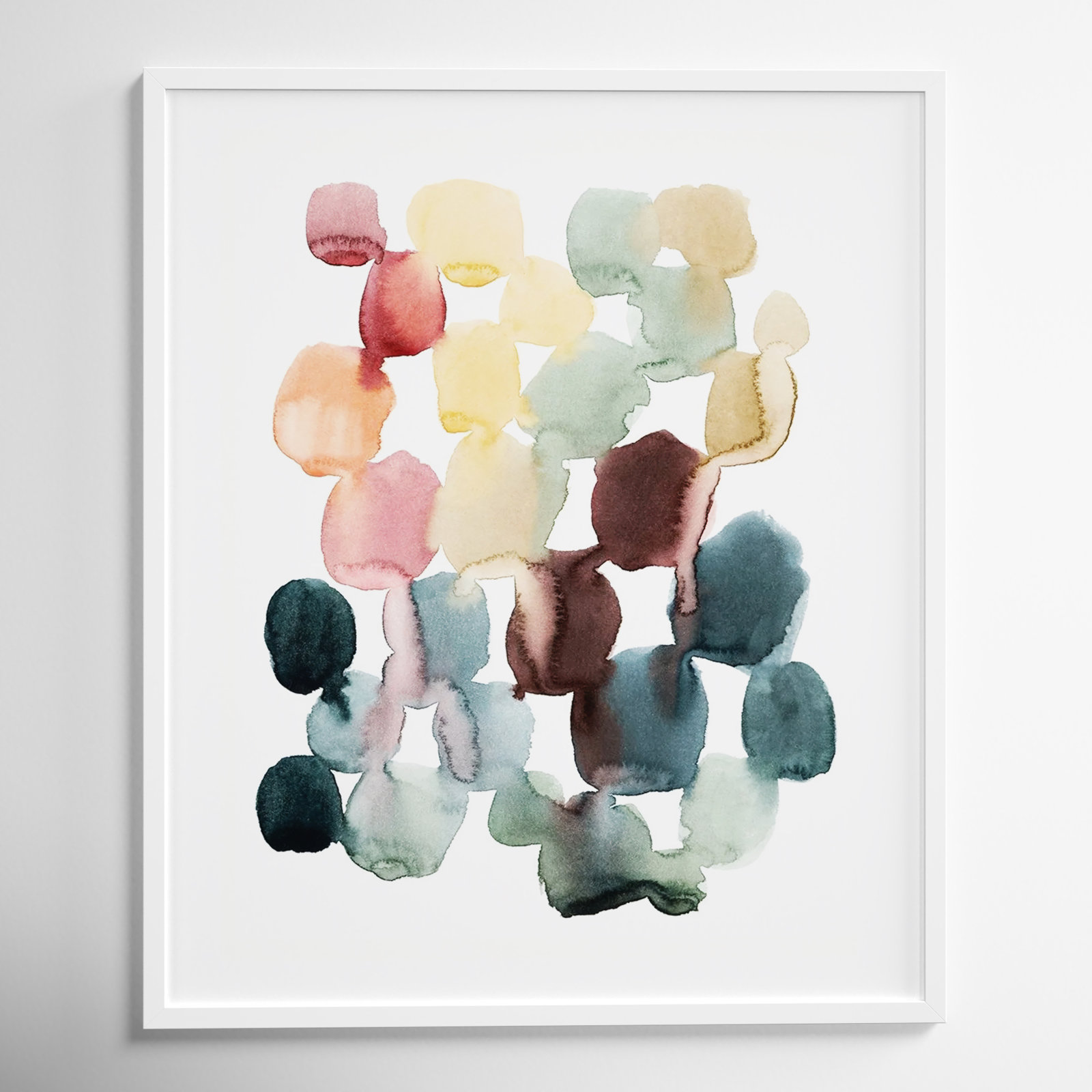 Desert Stones II by Grace Popp, White Framed Paper, 37" H x 31" W