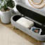 Banc de rangement repose-pieds ovale-305573855