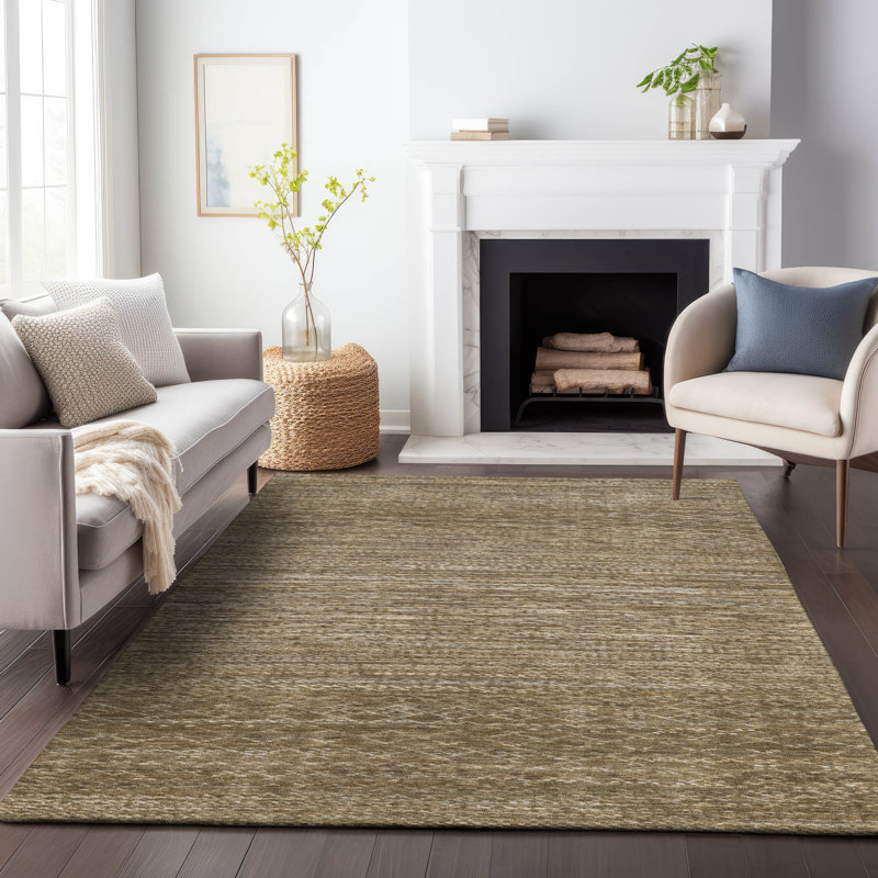 Tapis à rayures intérieur / extérieur lavable à la machine Colman ACN2150, Rectangle 2 pi 6 po x 3 pi 10 po