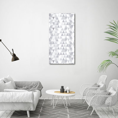 Gray Triangles - Wrapped Canvas Print