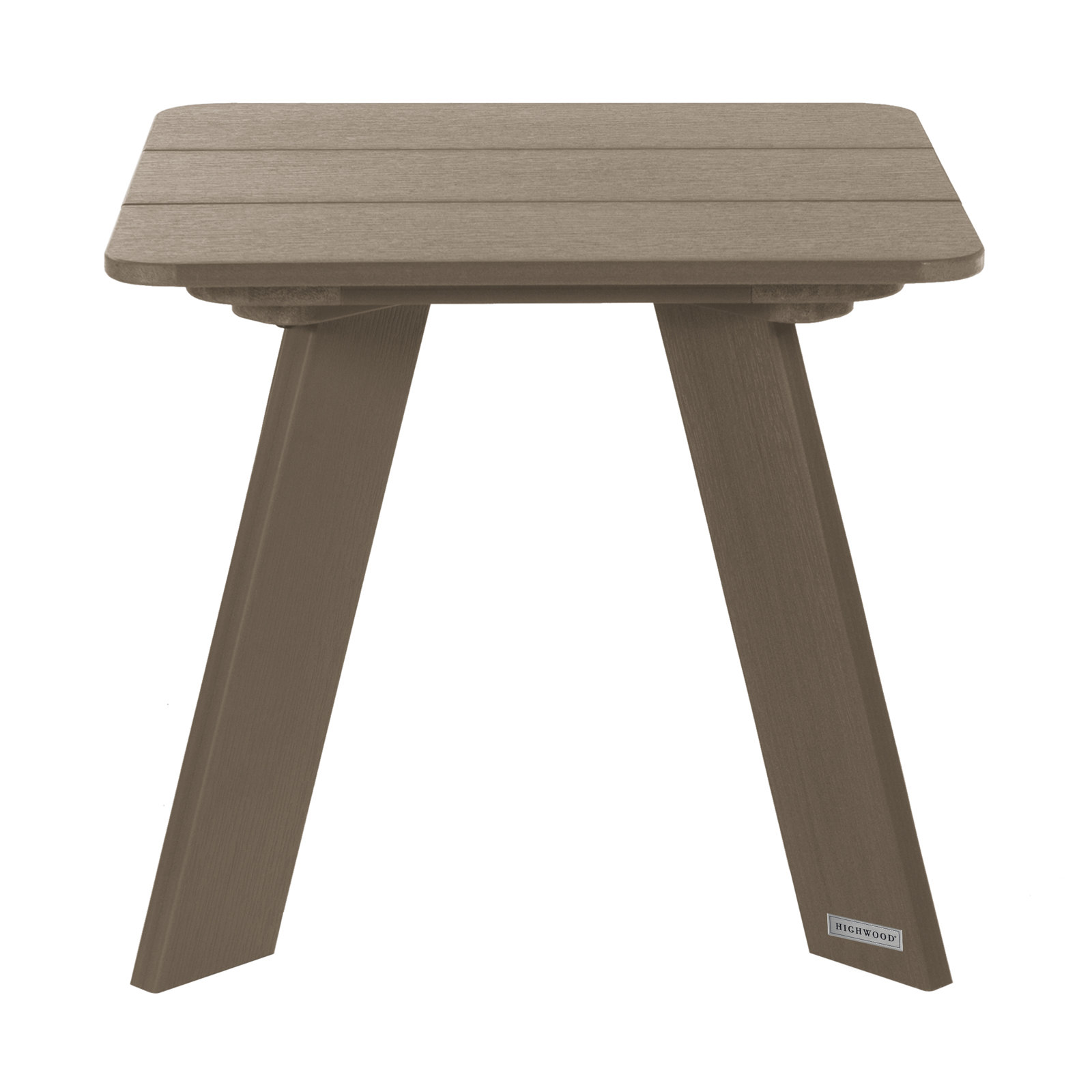 Byrnes 17.8'' Plastic / Acrylic Outdoor Side Table, Woodland Brown