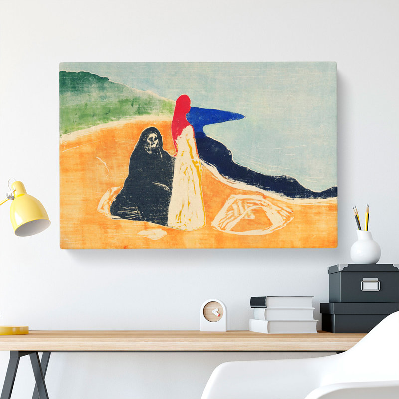 Two Women On The Shore Vol.1 by Edvard Munch - Wrapped Canvas Painting, 40cm H x 60cm W x 3cm D