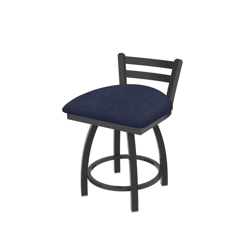 Tabouret de coiffeuse Jackie, Tissu-graphique ancre, Étain