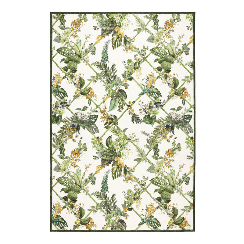 Geometric Digitally Printed 100% Polyester Area Rug, Rectangle 152 x 230 cm