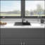Évier de cuisine en quartz - Évier de cuisine encastré en granite noir 25 x 22 po