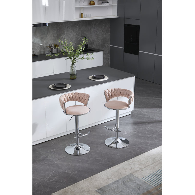 Ensemble de 2 tabourets de bar, Rose
