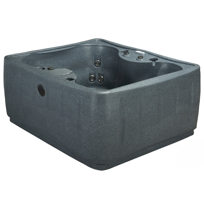 AquaRest Discover AR150 Premium 4-Person 12-Jet Plug & Play Hot Tub with Ozonator, LED Waterfall and Stainless Steel Heater